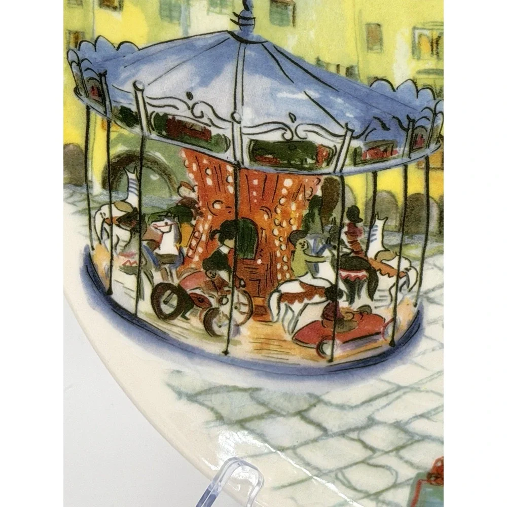 Sur‎ La Table Ceramisia Buon Natale Merry Christmas Round Serving Platter Italy